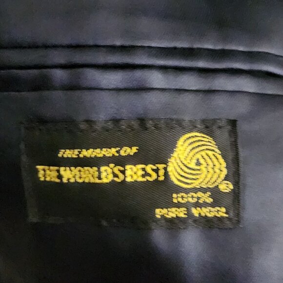 Ron Chereskin Vintage Navy Wool Blazer Sport Jacket Size 42L - Picture 5 of 6